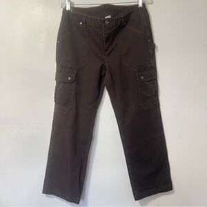 Duluth Trading Co Cargo Fire Hose Gorpcore Relaxed Fit Canvas Denim Jeans 8/29